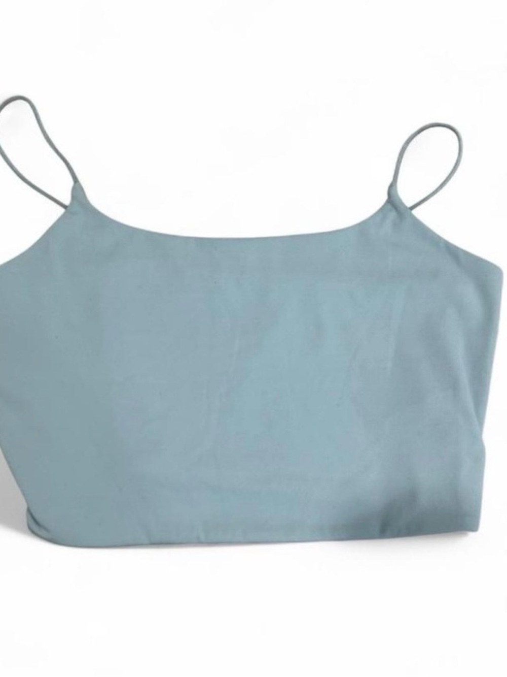 Garage Light Blue Spaghetti Strap Crop Cami